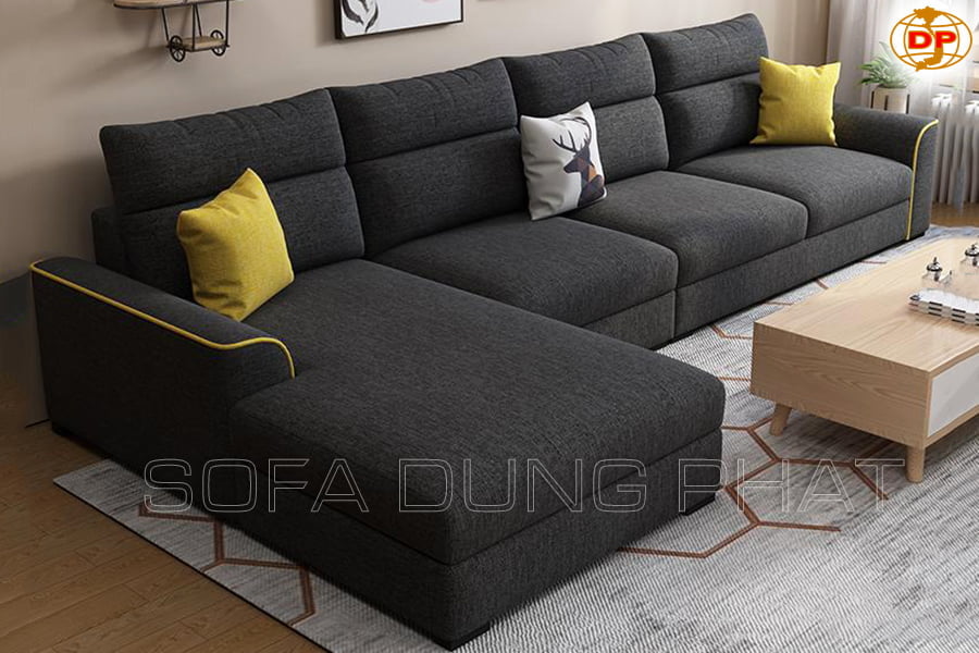 Mẫu sofa phòng khách đẹp, sang trọng bằng da nhân tạo