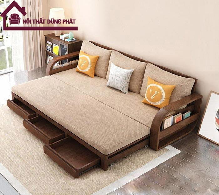 sofa giường gỗ giá rẻ chất lượng tại TPHCM