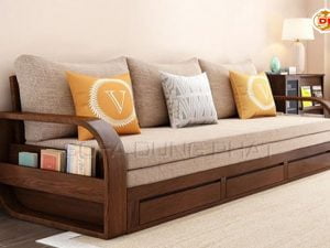 Ghế Sofa Giường Chất Liệu Gỗ Bền Đẹp Mộc Mạc SF-GK47