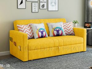 Ghế Sofa Giường Kéo Màu Vàng Đẹp Mắt SF-GK59