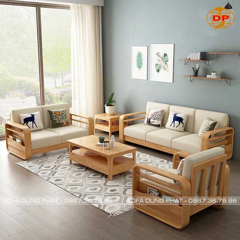 sofa gỗ hiện đại thiết kế sắc nét