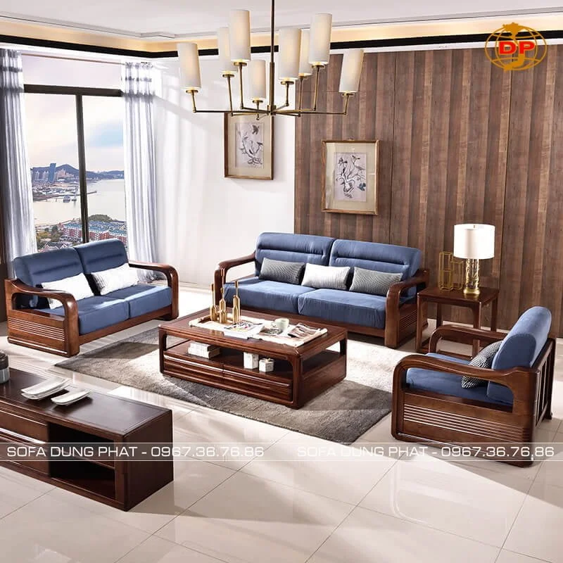 sofa gỗ hiện đại có độ bền cao
