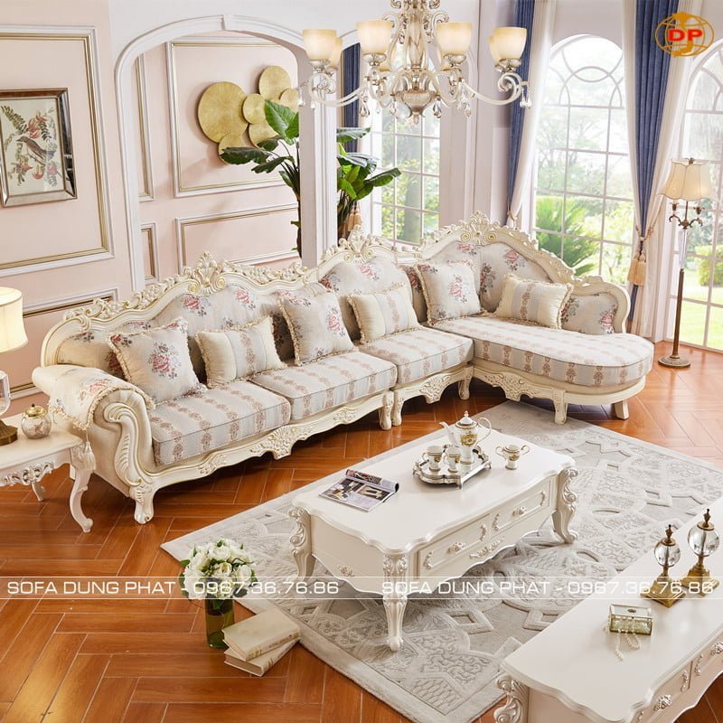 sofa hoàng gia cho phòng khách đẹp